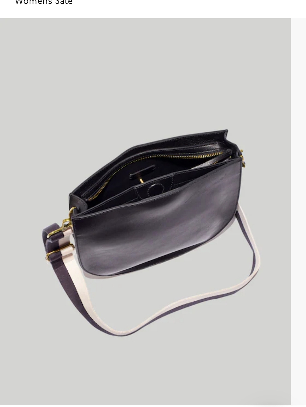 Madewell Transport Saddlebag Crossbody Bag In True Black - Picture 2 of 9